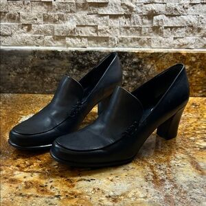 Franco Sarto Black Leather Heels